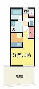 ウェルスクエア池田天神【1階】の間取り