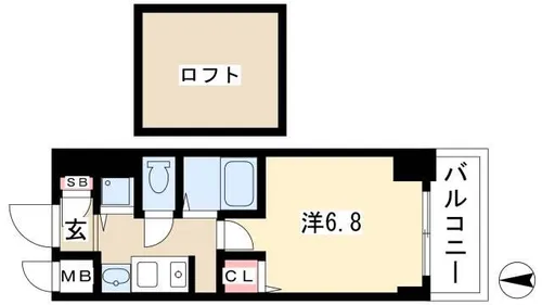 ライジングコート名古屋駅前東【10階】の間取り