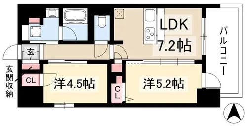 プレサンス ロジェ 名古屋駅前【3階】の間取り