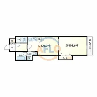 CLAIR TOWER【13階】の間取り