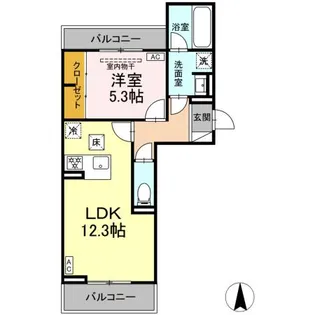 D-avance 花中 Ⅱ【1階】の間取り