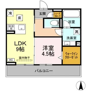 D-avance 花中 Ⅱ【2階】の間取り