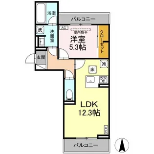 D-avance 花中Ⅰ【1階】の間取り
