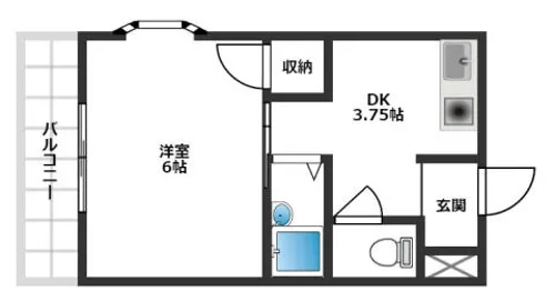 津之江パークハイツ2号館【4階】の間取り