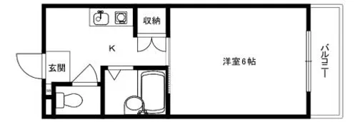 エンジェリ寿【203号室】の間取り