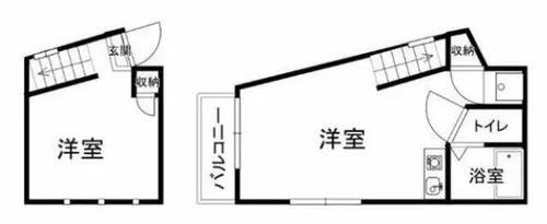 ベルフラワー岡町【201号室】の間取り