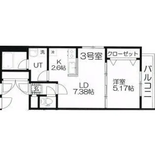 Cheval北10条【403号室】の間取り
