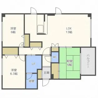 ノースアヴェニュー【3階】の間取り