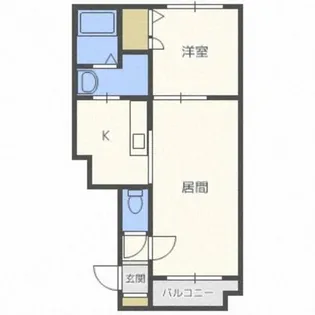 グランメール環状通東B【102号室】の間取り
