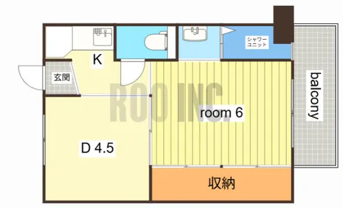 ビレッジハウス城東4号棟【1階】の間取り
