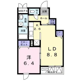 ヴォワ ラクテ サウス【3階】の間取り