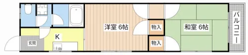 沖四 コーポMT【A-2号室】の間取り