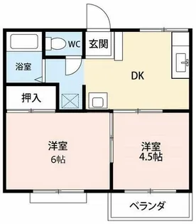 サティライトB【101号室】の間取り