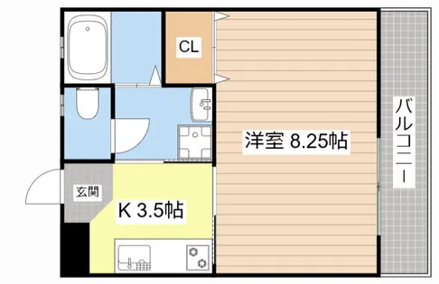 マッシヴハウス【108号室】の間取り