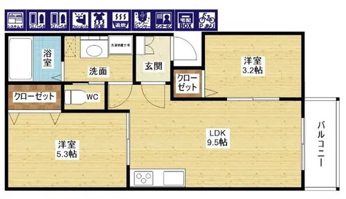 プレシャス神崎川【1階】の間取り