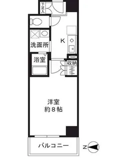 シャンピアコート茨木【8階】の間取り