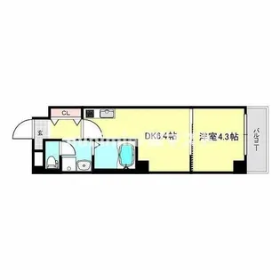 ラフィール福島【4階】の間取り