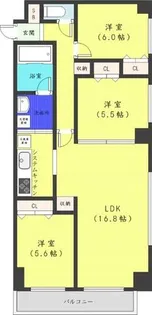 コンフォリア北三条【7階】の間取り
