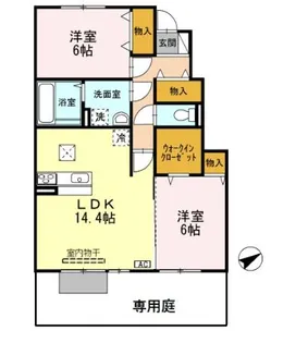 サニーハイム伊伝居【1階】の間取り