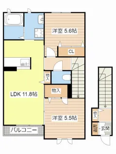 テラス アルカディア【0202号室】の間取り