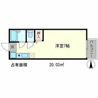 セジュール高見【1階】の間取り