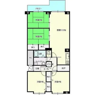 ドゥロワイヤル【7階】の間取り