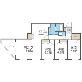 AKR北円山【2階】の間取り
