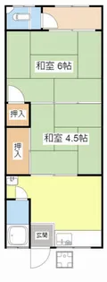 一本松アパート【2階】の間取り