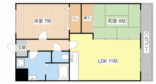 サンクリエイトアムール【2階】の間取り