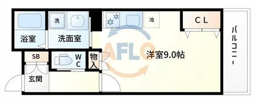 ル・ファール西九条【9階】の間取り
