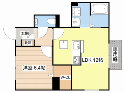 サン ピース【0105号室】の間取り