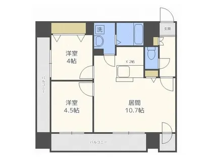 レジディア札幌駅前【15階】の間取り