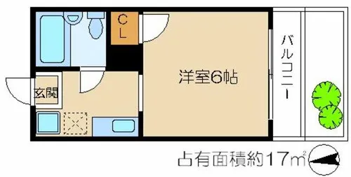 コムデ北白川【1階】の間取り