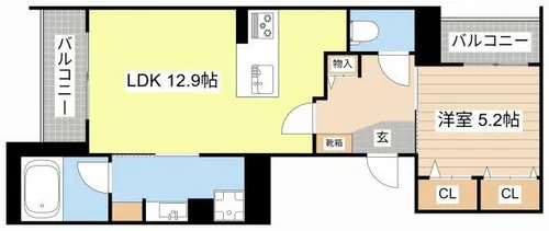 ジョイ フィールド【3階】の間取り