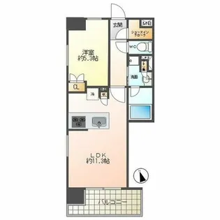 オープンレジデンシア千種広小路【5階】の間取り