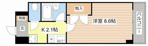 エスペランツ琵琶湖【1602号室】の間取り