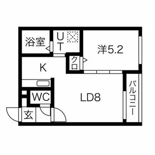 CiGAL二十四軒【3階】の間取り