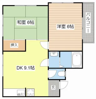 SK南彦根【201号室】の間取り