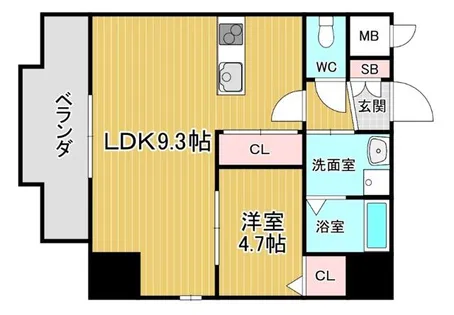 ONLYONEキセラタウン【6階】の間取り