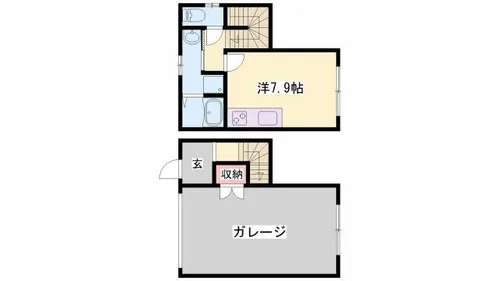 ガレージロタス白国【1階】の間取り