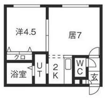 ピースハーモニー北28条【2階】の間取り