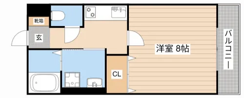 クレアール【202号室】の間取り