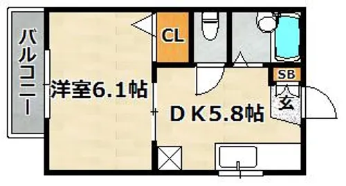 レックインひよどり【2階】の間取り