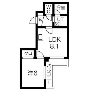 カピテーヌ円山【4階】の間取り
