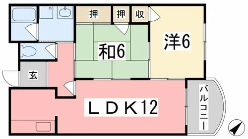 ビューハーモニー【502号室】の間取り