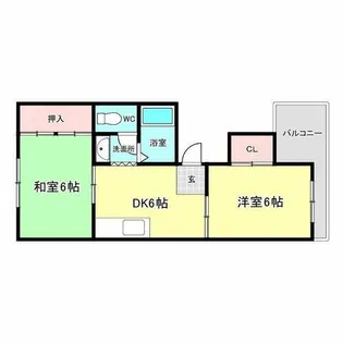 パレス池島【201号室】の間取り
