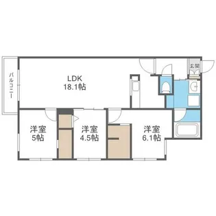 ZABO HILLS MISONO【3階】の間取り