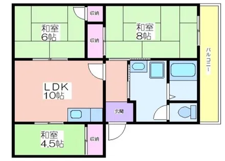 ハーメスミノオ【2階】の間取り