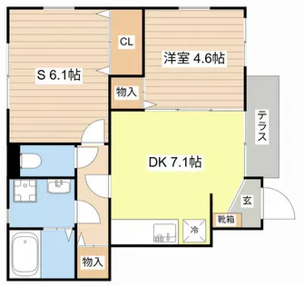 メゾン フローラ【1階】の間取り