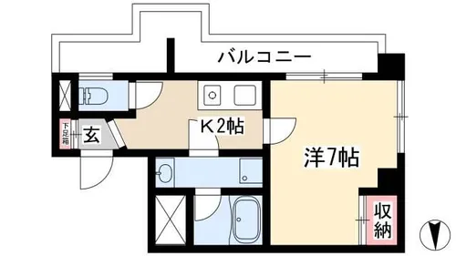グランビル泉【602号室】の間取り